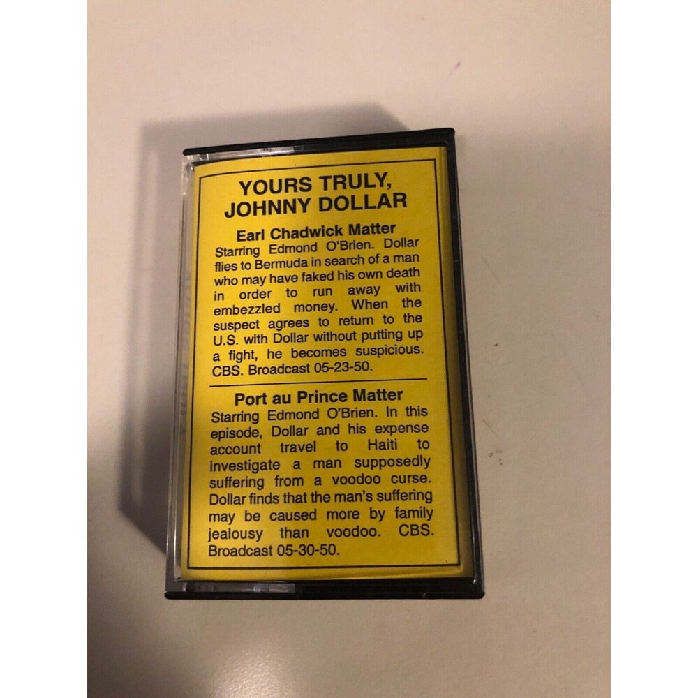 Yours Truly, Johnny Dollar Classic Audio Cassette 2 Episode Edition # 2430